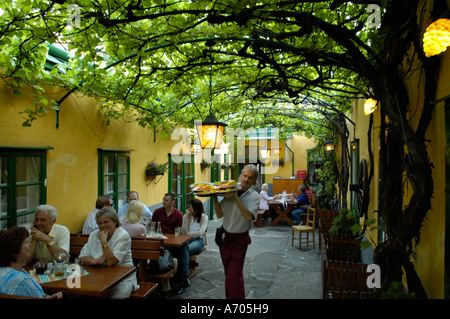 Vienna, traditional wine restaurant in Grinzing Stock Photo