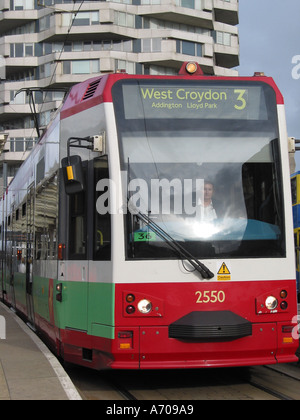 Tramlink Tram,  East Croydon Tramlink, London, United Kingdom Stock Photo