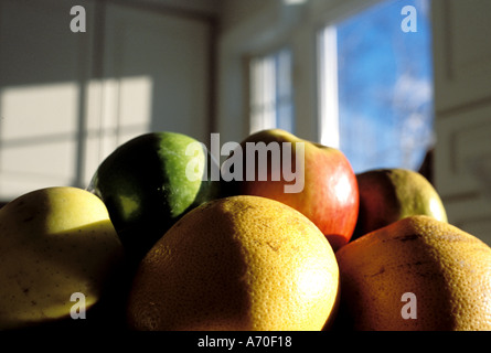 oranges and apples Stock Photo