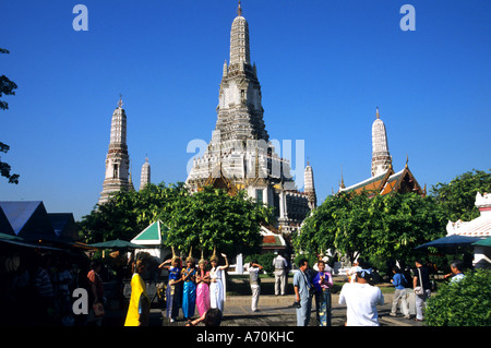 Thailand Bangkok Wat Arun Thai Buddhist Temple Stock Photo