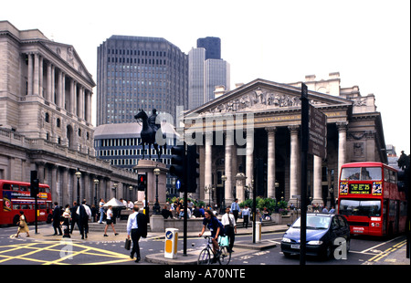 The Royal Exchange City  Stock Bank Banking London Stock Photo