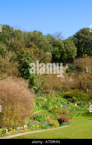 Chalk Garden at Highdown Gardens, Worthing, Sussex, UK Stock Photo