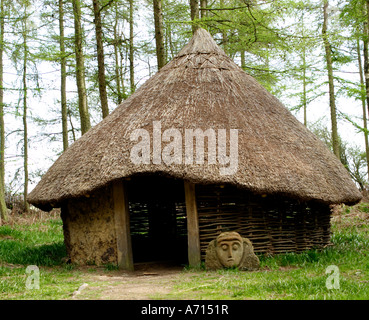 Reconstructed Roundhouse Dwelling Ancient House UK Stock Photo - Alamy