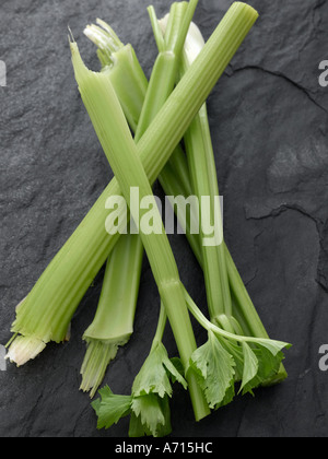 Celery stalks on slate background - high end Hasselblad 61mb digital image Stock Photo