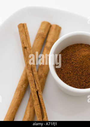 Cinnamon sticks and grated nutmeg - high end Hasselblad 61mb digital image Stock Photo