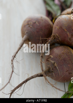 Beetroot on white washed wood - high end Hasselblad 61mb digital image Stock Photo