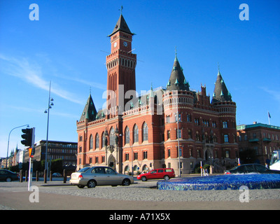 The Town Hall building in Helsingborg, Sweden, was constructed by architect Alfred Hellerström and opened in 1897 Stock Photo