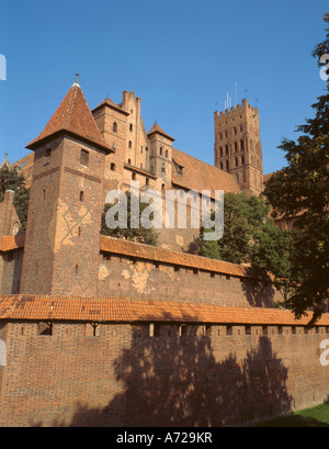 Malbork Castle (Also known as Marienburg, and was the main seat of the Teutonic Knights), Malbork, Pomerania, Poland. Stock Photo