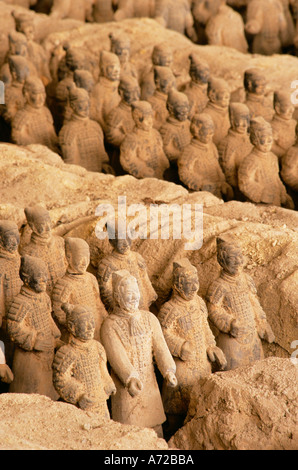 Miniature Models of Famous Terracotta Warriors in the Splendid China Cultural Theme Park Shenzhen China Stock Photo