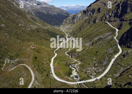 mountain road in the alps Stock Photo