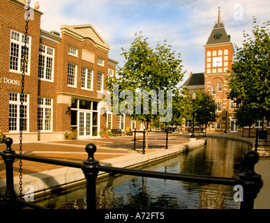 Molengracht Plaza in downtown Pella IA Stock Photo