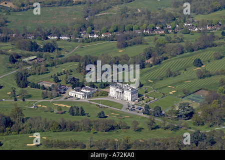 Aerial high level oblique view north of Moor Park golf course and House Northwood Three Rivers London WD3 England 2005 Stock Photo