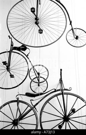 Europe, Switzerland, Lucerne. Bicycle display, Swiss Transport Museum Stock Photo