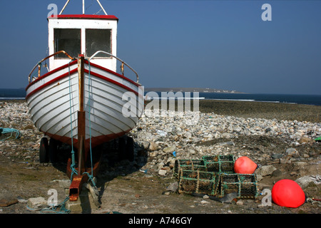 Fishing boat at Meenlaragh, County Donegal, Republic of Ireland Stock Photo