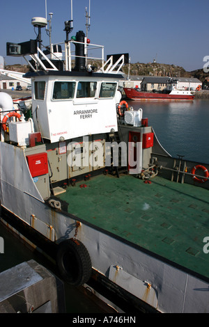 Ship moored in Burtonport harbour, County Donegal, Republic of Ireland Stock Photo