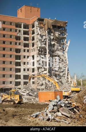 Destruction of high building Stock Photo - Alamy