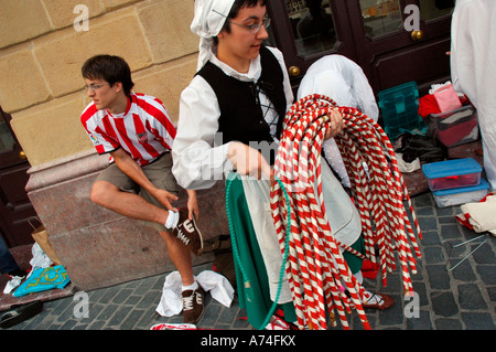 Salbatzaile Group of dances BILBAO Biscay Basque Country Spain Stock Photo