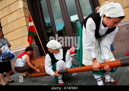 Salbatzaile Group of dances BILBAO Biscay Basque Country Spain Stock Photo