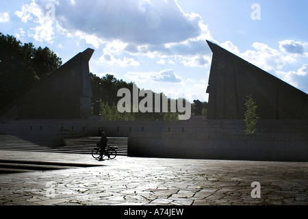 Summer at the Soviet War Memorial in Berlin. Stock Photo