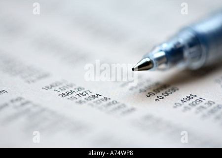 Analysing the numbers Stock Photo