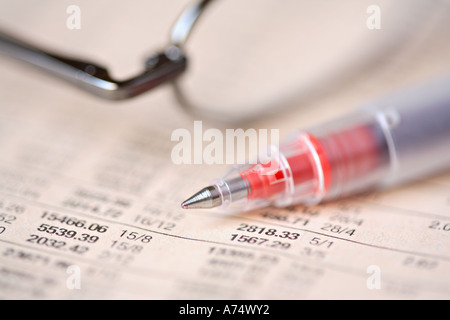Analysing the numbers Stock Photo