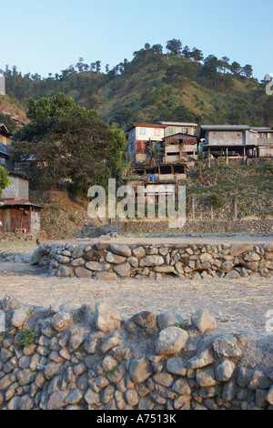 Houses In Rice Terraces In Bontoc Stock Photo