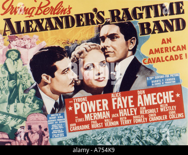 ALEXANDER'S RAGTIME BAND poster for 1938 TCF film with Tyrone Power Stock Photo