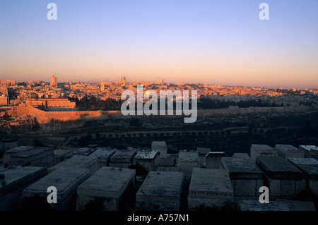 Israel Jerusalem view over the old city Stock Photo