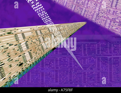 Digital circuits for electronic communication Stock Photo