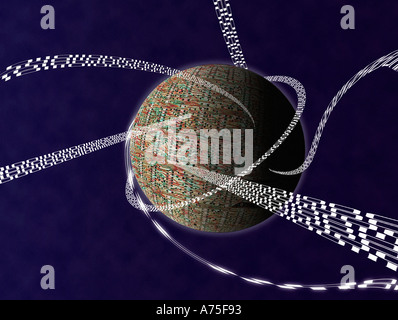 Digital world and electronic communication Stock Photo