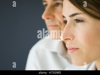 Couple, side view, close-up Stock Photo