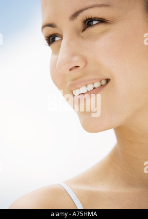 Woman's smiling face Stock Photo