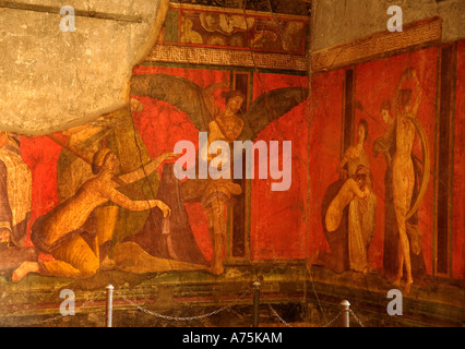 Pompeii, Campania, Italy; frescoes in Villa dei Misteri Stock Photo