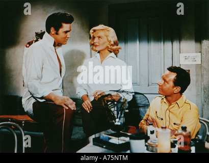 LOVING YOU - 1957 Paramount film with from left Elvis Presley, Lizabeth Scott and Wendell Corey Stock Photo