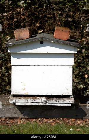 wooden beehive in warwickshire england uk Stock Photo