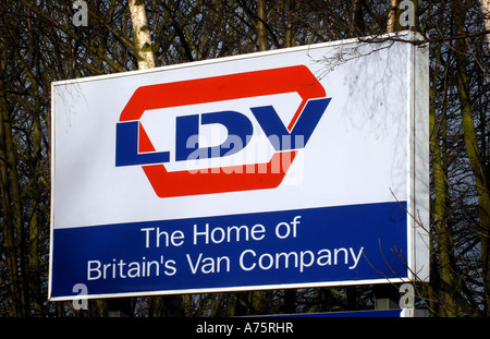 LDV vans sign at the Factory in Washwood Heath ,Birmingham, England,UK. Stock Photo