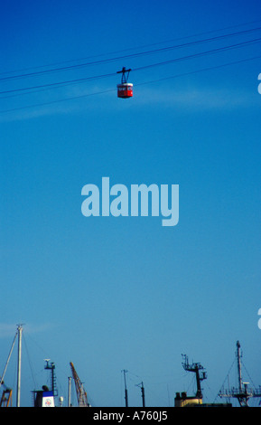 "Cable car" connecting Barceloneta and Montjuic in Barcelona Stock ...