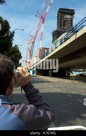 Windsor Tower after the fire of February 12th 2005 MADRID Spain Stock Photo