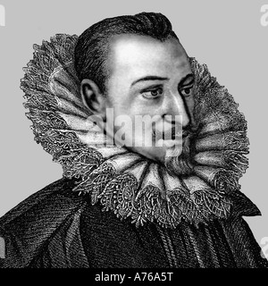 Edmund Spenser c1552 1599 English Poet Engraving Stock Photo