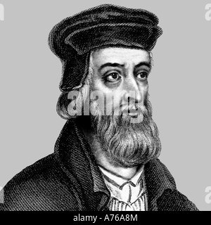 John Wycliffe c1329 1384 English Religious Reformer Engraving Stock Photo