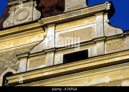 Baroque Details on Prague Building Stock Photo