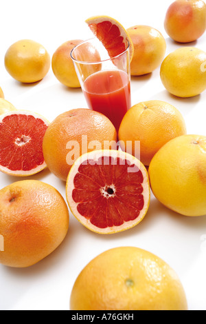 Ruby red grapefruits, close-up Stock Photo