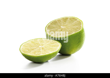 Sliced lime fruits, close-up Stock Photo
