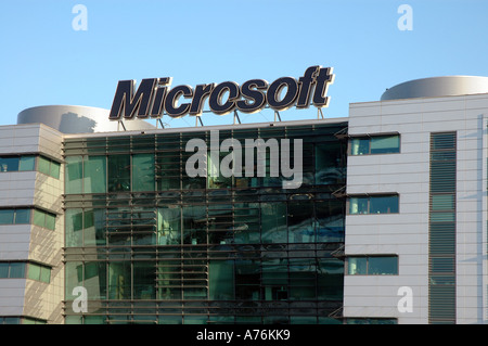 Microsoft building in Warsaw Poland Stock Photo
