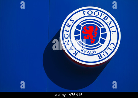 Scotland Glasgow Sauchiehall Street Sign on the Rangers Football Club shop Stock Photo