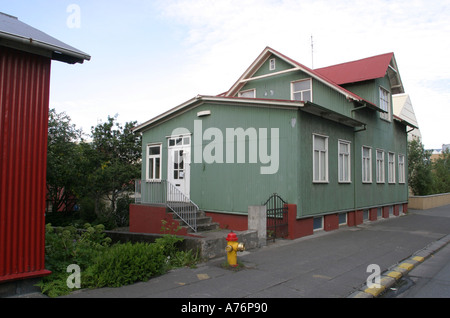 Old traditional house in Reykjavik,Iceland Stock Photo