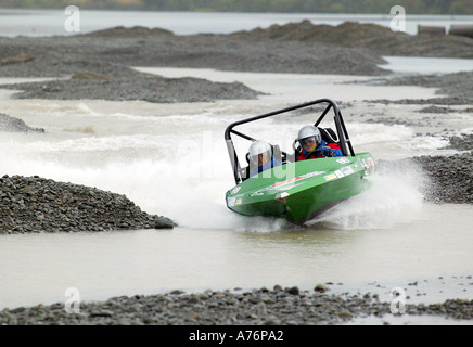 JET SPRINT RACING WAIMAKARIRI RIVER CHRISTCHURCH NEW ZEALAND 08 FEB 2004  Photo by Barry Bland Stock Photo - Alamy