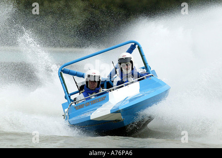 JET SPRINT RACING WAIMAKARIRI RIVER CHRISTCHURCH NEW ZEALAND 08 FEB 2004  Photo by Barry Bland Stock Photo - Alamy