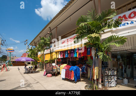 Shops in the main town of  Khao Lak, Phang Nga Province, Thailand Stock Photo