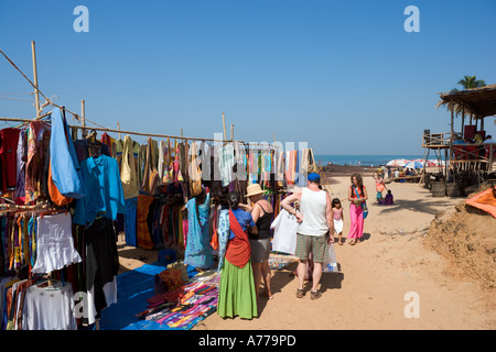 Flea Market, Anjuna Beach, North Goa, Goa, India Stock Photo